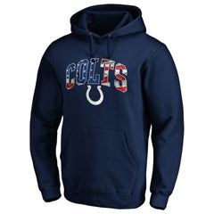 NFL Indianapolis Colts Banner Wave Fitted Pullover Hoodie