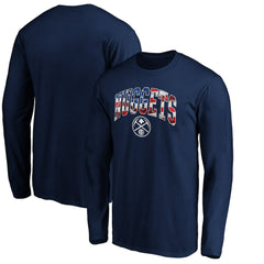 Denver Nuggets Banner Wave Long Sleeve T-Shirt sale - Navy online