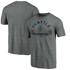 Seattle Mariners Team Freedom Tri-Blend T-Shirt - Gray