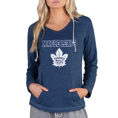 Toronto Maple Leafs Concepts Sport Women's Mainstream Terry Tri-Blend Long Sleeve Hooded Top