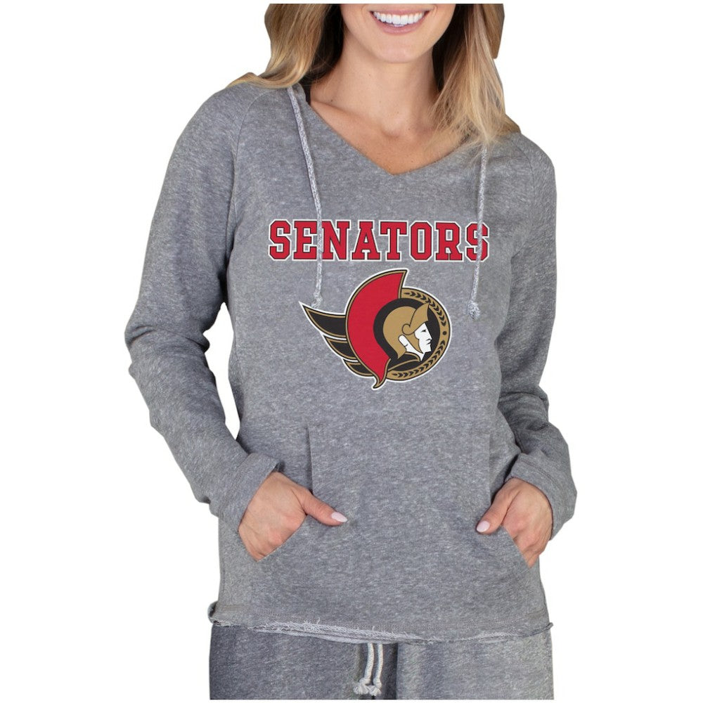 Ottawa Senators Concepts Sport Women's Mainstream Terry Long Sleeve Hooded Top