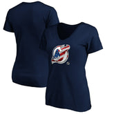 New Jersey Devils Women's Banner Wave Logo V-Neck T-Shirt T-Shirt