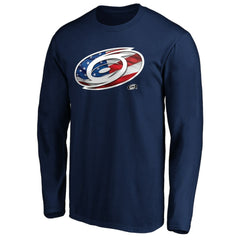 Carolina Hurricanes Banner Wave Logo Long Sleeve T-Shirt