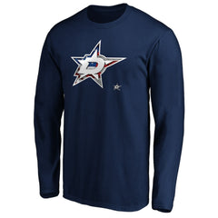 Dallas Stars Banner Wave Logo Long Sleeve T-Shirt