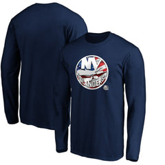 New York Islanders Banner Wave Logo Long Sleeve T-Shirt