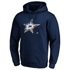 Dallas Stars Banner Wave Logo Pullover Hoodie