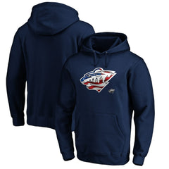 Minnesota Wild Banner Wave Logo Pullover Hoodie
