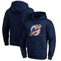 New Jersey Devils Banner Wave Logo Pullover Hoodie