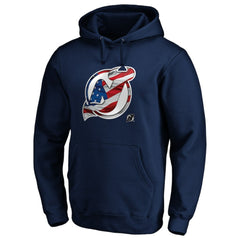 New Jersey Devils Banner Wave Logo Pullover Hoodie