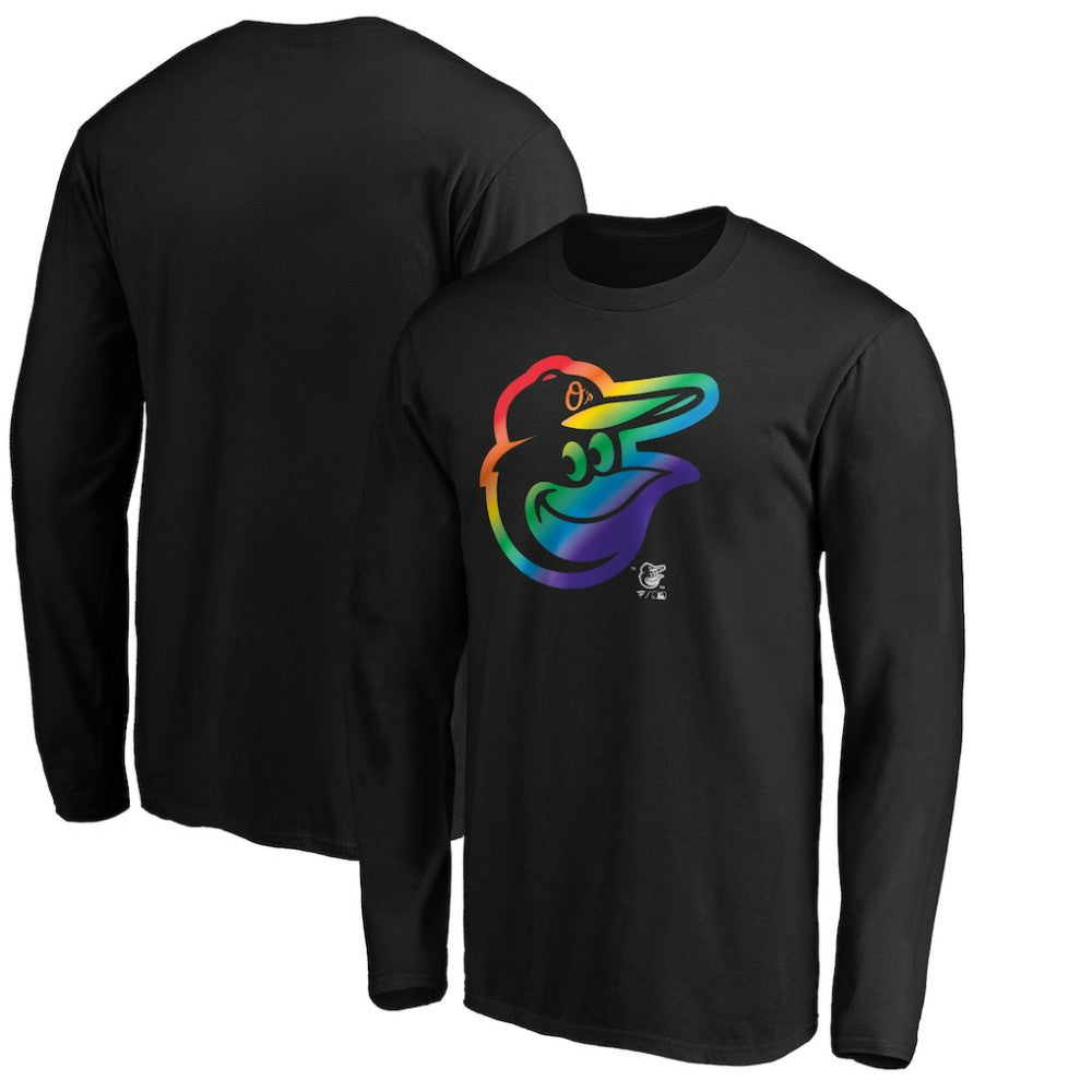 Baltimore Orioles Team Pride Logo Long Sleeve T-Shirt - Black