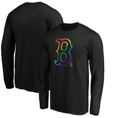 Boston Red Sox Team Pride Logo Long Sleeve T-Shirt - Black