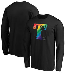Texas Rangers Team Pride Logo Long Sleeve T-Shirt - Black