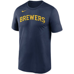 Milwaukee Brewers Wordmark Legend Performance T-Shirt - Navy | Nike