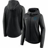 Miami Marlins Women's Authentic Collection Baseball Performance Full-Zip Hoodie - Black | Nike