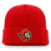 Ottawa Senators Fanatics Core Primary Logo Cuffed Knit Hat