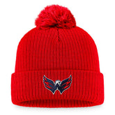 Washington Capitals Fanatics Primary Logo Cuffed Knit Hat with Pom