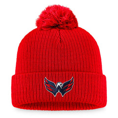 Washington Capitals Fanatics Primary Logo Cuffed Knit Hat with Pom