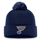 St. Louis Blues Fanatics Primary Logo Cuffed Knit Hat with Pom