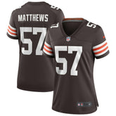 NFL Cleveland Browns Clay Matthews Women's Game Retired Player Jersey