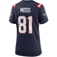 NFL New England Patriots Randy Moss Women's Game Retired Player Jersey