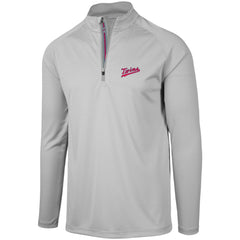 Minnesota Twins Levelwear Orion Historic Logo Raglan Quarter-Zip Jacket - Gray