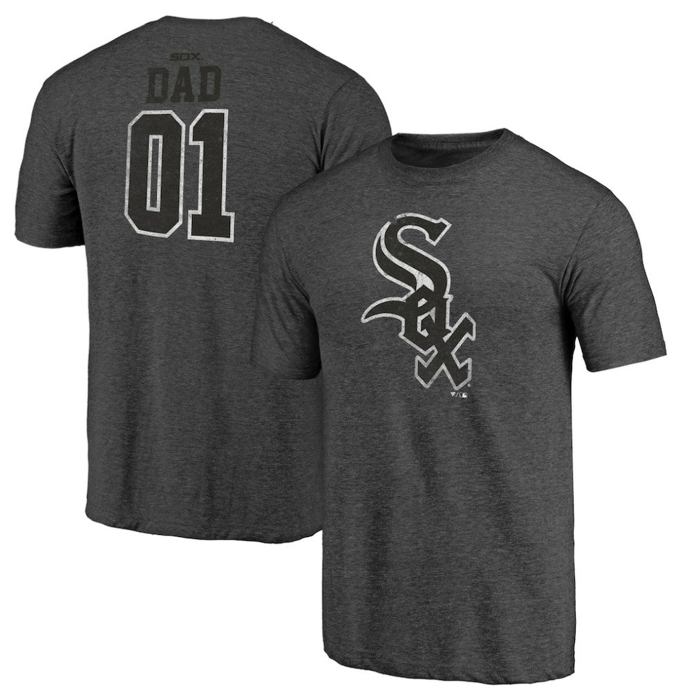 Chicago White Sox Father's Day Greatest Dad Tri-Blend T-Shirt - Black