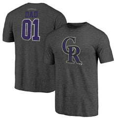 Colorado Rockies Father's Day Greatest Dad Tri-Blend T-Shirt - Black