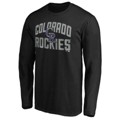 Colorado Rockies Father's Day #1 Dad Long Sleeve T-Shirt - Black