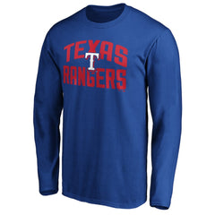 Texas Rangers Father's Day #1 Dad Long Sleeve T-Shirt - Royal