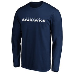NFL Seattle Seahawks #1 Dad Long Sleeve Team Logo T-Shirt