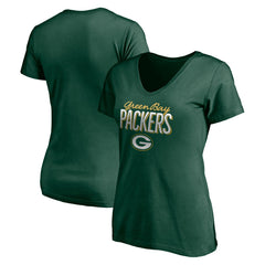 NFL Green Bay Packers Women's Nostalgia V-Neck T-Shirt