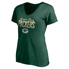 NFL Green Bay Packers Women's Nostalgia V-Neck T-Shirt