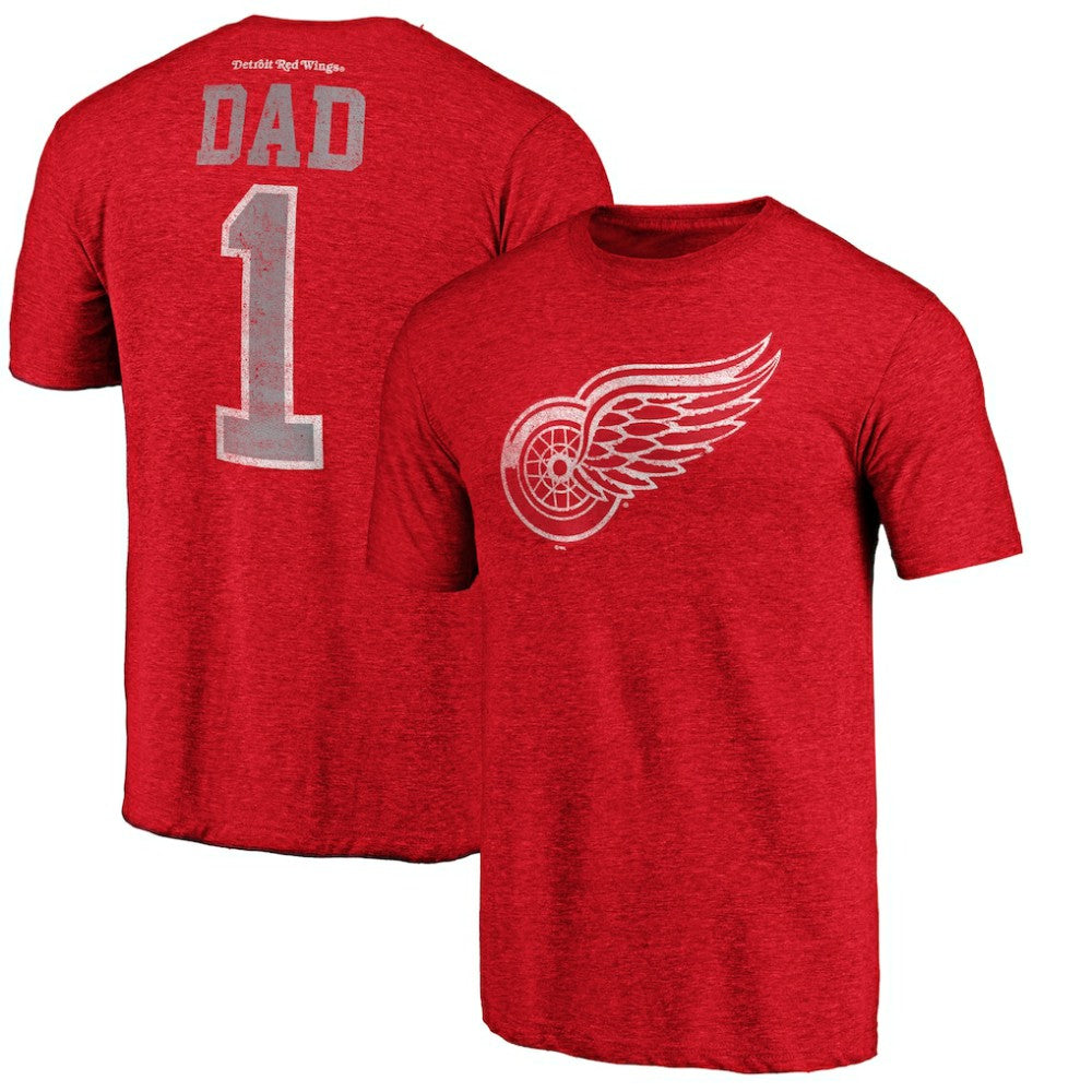 Detroit Red Wings Greatest Dad Tri-Blend T-Shirt
