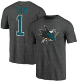 San Jose Sharks Greatest Dad Tri-Blend T-Shirt