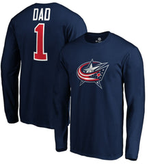 Columbus Blue Jackets #1 Dad Long Sleeve T-Shirt