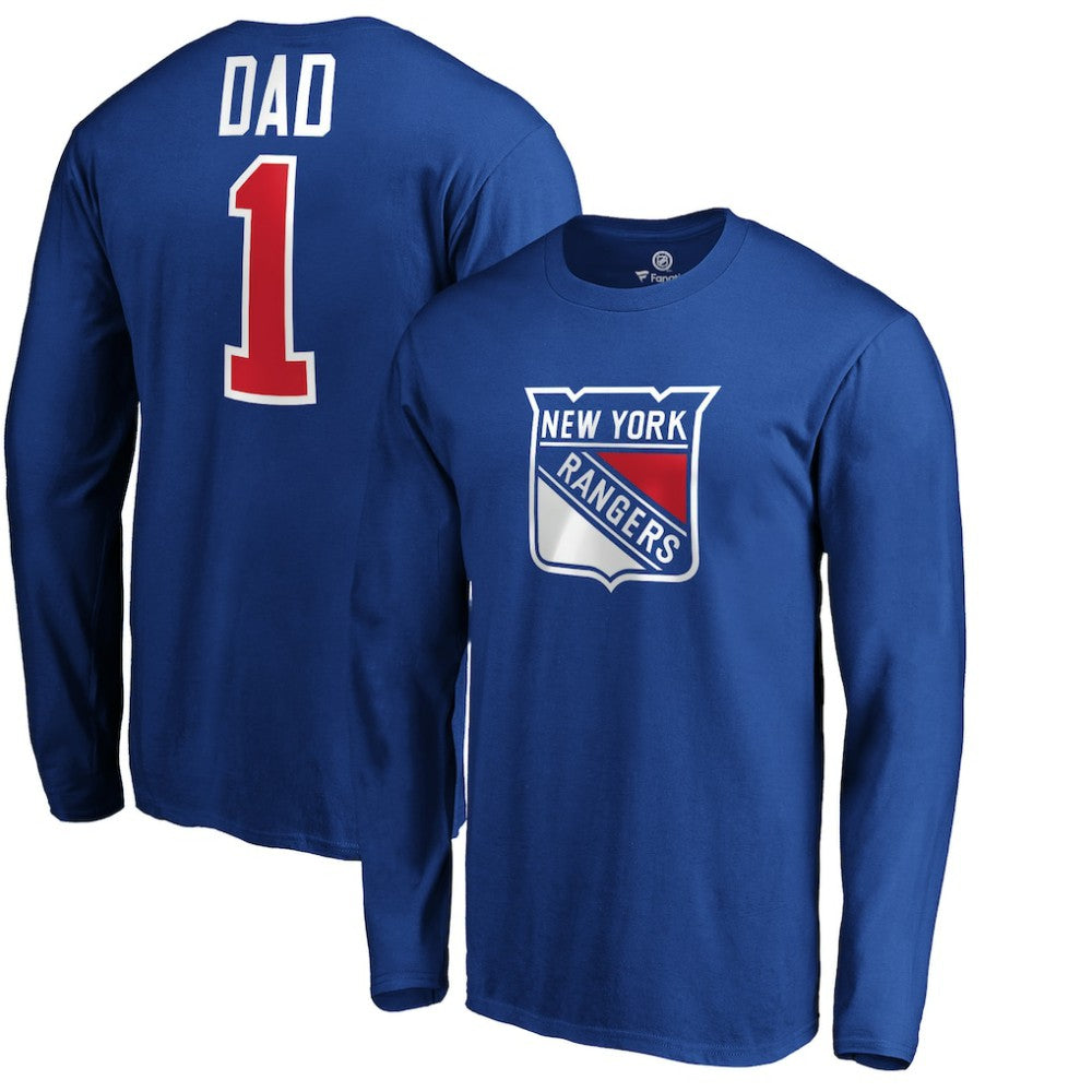 New York Rangers #1 Dad Long Sleeve T-Shirt