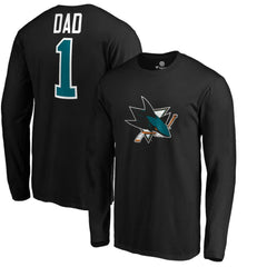 San Jose Sharks #1 Dad Long Sleeve T-Shirt