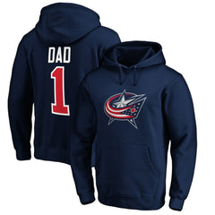 Columbus Blue Jackets #1 Dad Pullover Hoodie