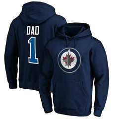 Winnipeg Jets #1 Dad Pullover Hoodie