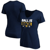 Indiana Pacers Women's Ball Is Back V-Neck T-Shirt - Navy online