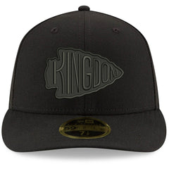NFL Kansas City Chiefs Alternate Logo Black on Black Low Profile 59FIFTY II Fitted Hat