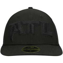 NFL Atlanta Falcons Alternate Logo Black on Black Low Profile 59FIFTY II Fitted Hat