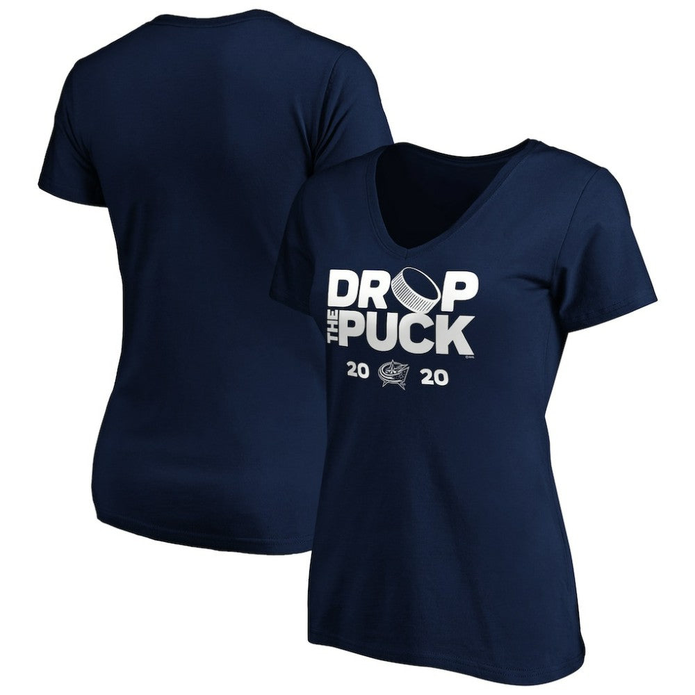 Columbus Blue Jackets Women's Drop the Puck V-Neck T-Shirt