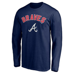 Atlanta Braves Personalized Winning Streak Name & Number Long Sleeve T-Shirt - Navy
