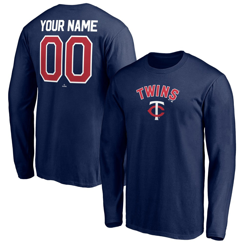 Minnesota Twins Personalized Winning Streak Name & Number Long Sleeve T-Shirt - Navy