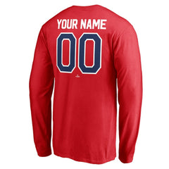 Philadelphia Phillies Personalized Winning Streak Name & Number Long Sleeve T-Shirt - Red