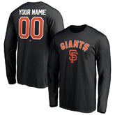 San Francisco Giants Personalized Winning Streak Name & Number Long Sleeve T-Shirt - Black
