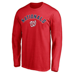 Washington Nationals Personalized Winning Streak Name & Number Long Sleeve T-Shirt - Red