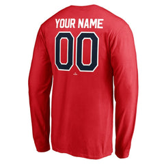 Washington Nationals Personalized Winning Streak Name & Number Long Sleeve T-Shirt - Red