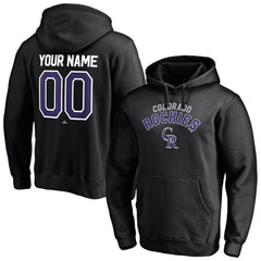 Colorado Rockies Personalized Winning Streak Name & Number Pullover Hoodie - Black